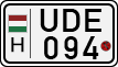 license plates of Hungary, Motorcycles (1990)