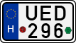 license plates of Hungary, Cars (1990)