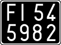 License plate of Italy, Cars (1927 year series)