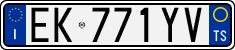License plate of Italy, Cars (1994 year series)