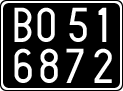 License plate of Italy, Cars (1927 year series)