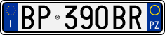 License plate of Italy, Cars (1994 year series)