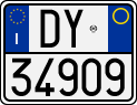 License plate of Italy, Motorcycles (1994 year series)