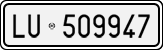 License plate of Italy, Cars (1927 year series)