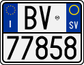 License plate of Italy, Motorcycles (1994 year series)
