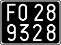 License plate of Italy, Cars (1927 year series)