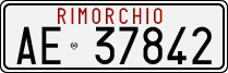 License plate of Italy, Trailers (1994 year series)