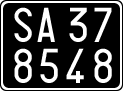 License plate of Italy, Cars (1927 year series)