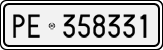 License plate of Italy, Cars (1927 year series)