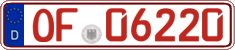 German license plate, Red license plates