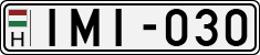 license plates of Hungary, Cars (1990)