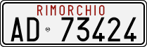 License plate of Italy, Trailers (1994 year series)