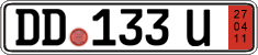 German license plate, Export transit plates