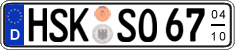 German license plate, Seasonal plates
