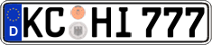 German license plate, Regular plates