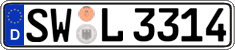 German license plate, Regular plates