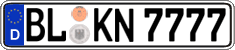 German license plate, Regular plates