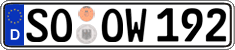 German license plate, Regular plates