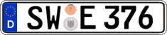 German license plate, Regular plates
