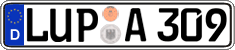 German license plate, Regular plates