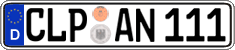 German license plate, Regular plates