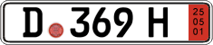 German license plate, Export transit plates