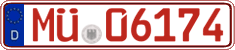 German license plate, Red license plates