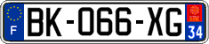 French license plate, SIV (ordinary)