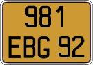 French license plate, FNI