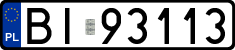 License plates of Poland, Regular car plates