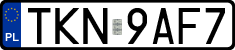 License plates of Poland, Regular car plates