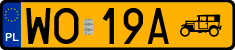 License plates of Poland, Oldtimers