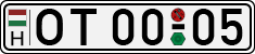 license plates of Hungary, Oldtimers (1990)