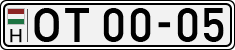 license plates of Hungary, Oldtimers (1990)
