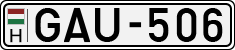 license plates of Hungary, Cars (1990)
