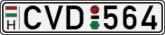 license plates of Hungary, Cars (1990)