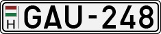 license plates of Hungary, Cars (1990)