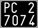 License plate of Italy, Cars (1927 year series)