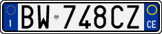 License plate of Italy, Cars (1994 year series)
