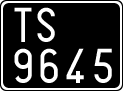 License plate of Italy, Cars (1927 year series)