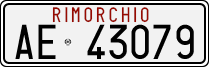 License plate of Italy, Trailers (1994 year series)