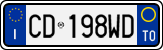 License plate of Italy, Cars (1994 year series)