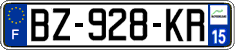 French license plate, SIV (ordinary)