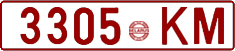 License plate Belarus, Cars (1992)