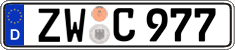 German license plate, Regular plates