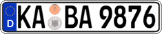 German license plate, Regular plates