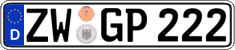 German license plate, Regular plates