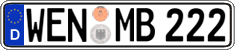 German license plate, Regular plates