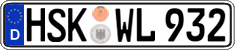German license plate, Regular plates