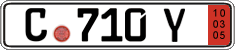 German license plate, Export transit plates